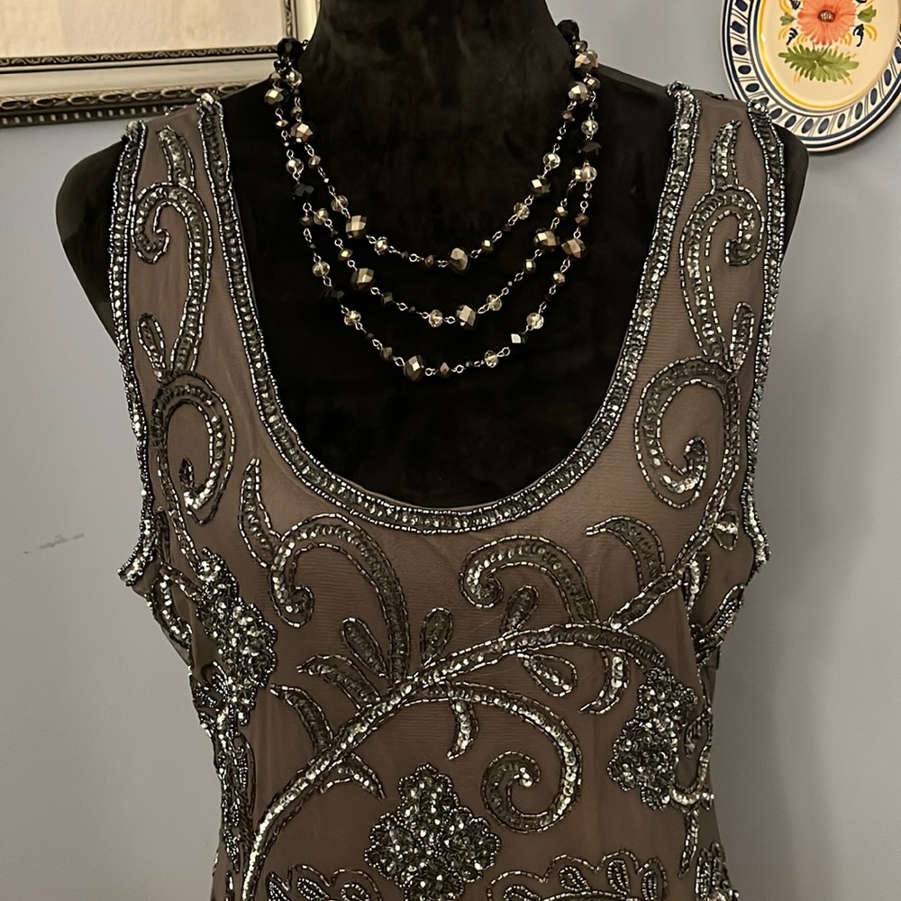 Exquisite Vintage Inspired Beaded Evening Gown View 2